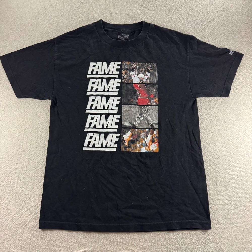 Hall of Fame Graphic T-Shirt Mens Large Black Excellent 2nd Sucks Multi-Sport
